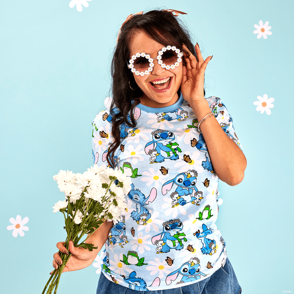 Loungefly x Disney Lilo and Stitch Springtime Unisex T - Shirt - GeekCore
