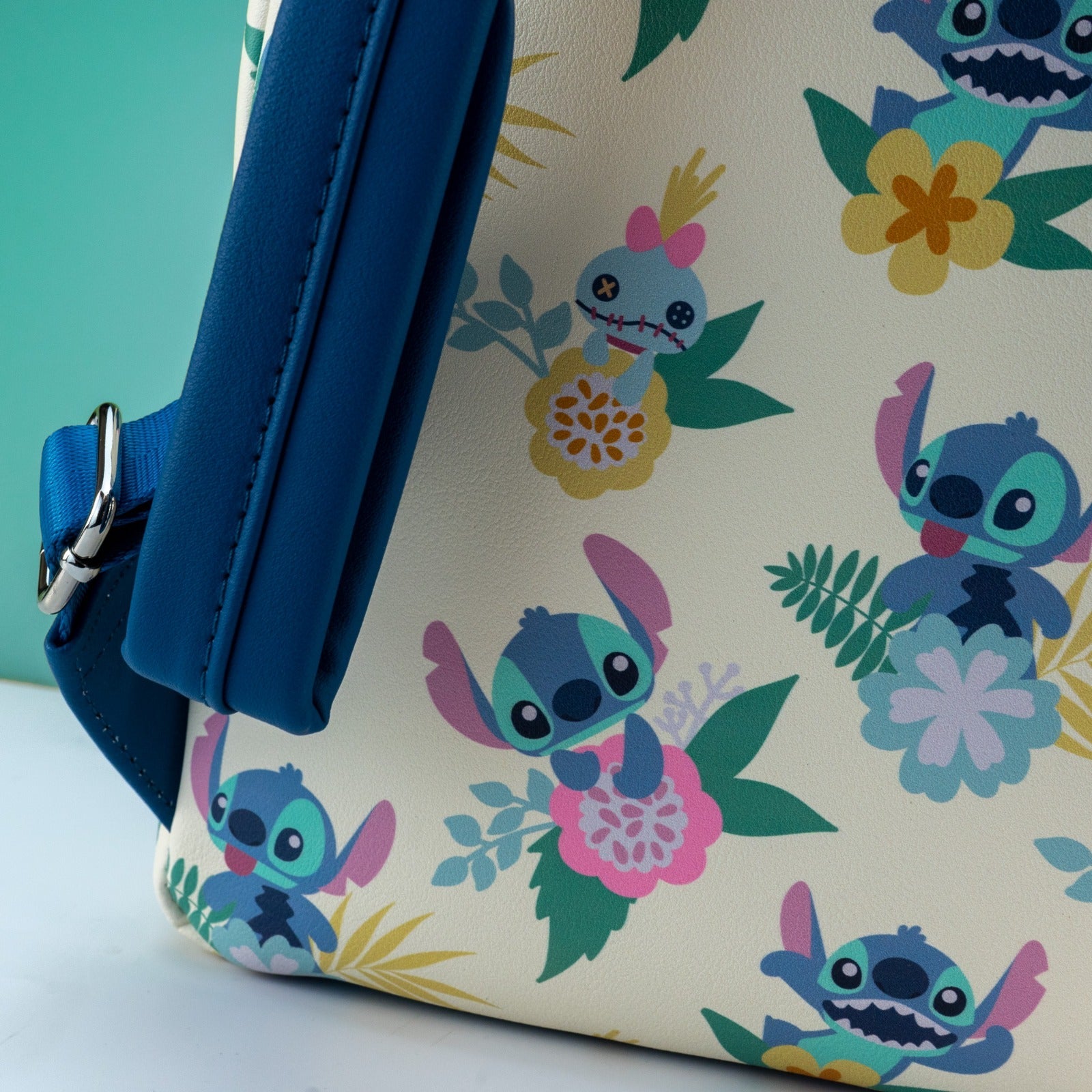 Loungefly x Disney Lilo and Stitch - Stitch Floral Print Mini Backpack - GeekCore