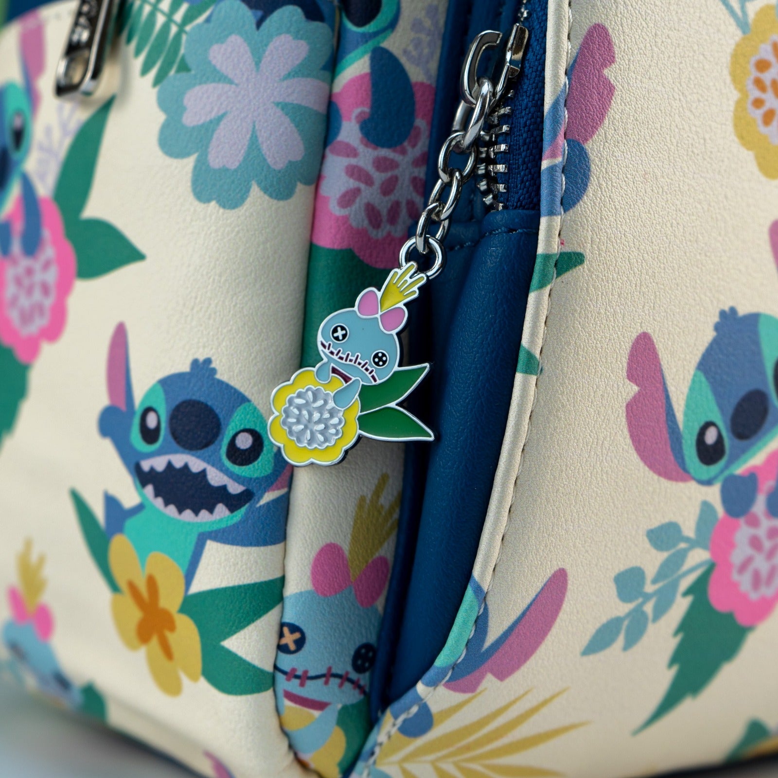 Loungefly x Disney Lilo and Stitch - Stitch Floral Print Mini Backpack - GeekCore