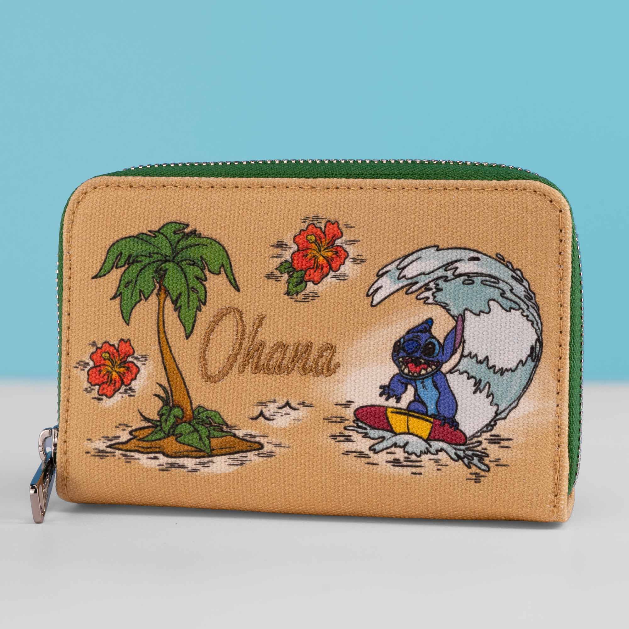Loungefly x Disney Lilo & Stitch Ohana Vintage Hawaiian Wallet - GeekCore