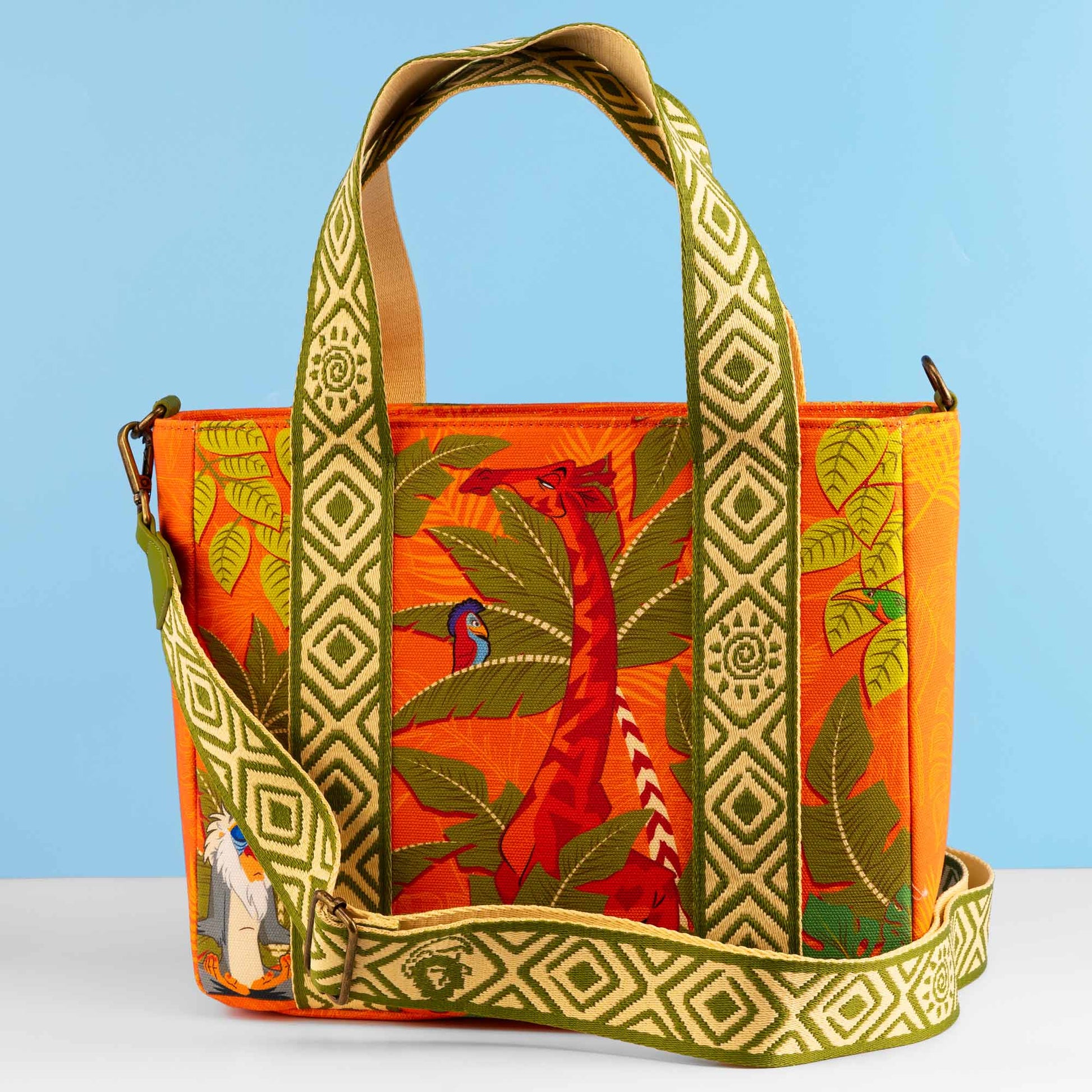 Loungefly x Disney Lion King Animals Canvas Crossbody Tote Bag - GeekCore