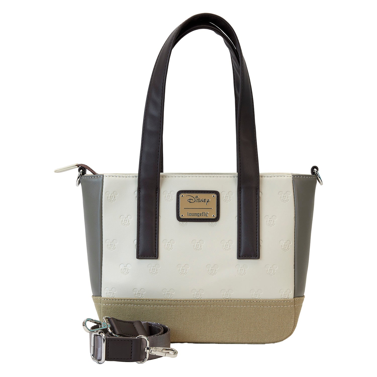 Loungefly x Disney Mickey And Friends Faux Leather And Canvas Mini Tote Bag - GeekCore