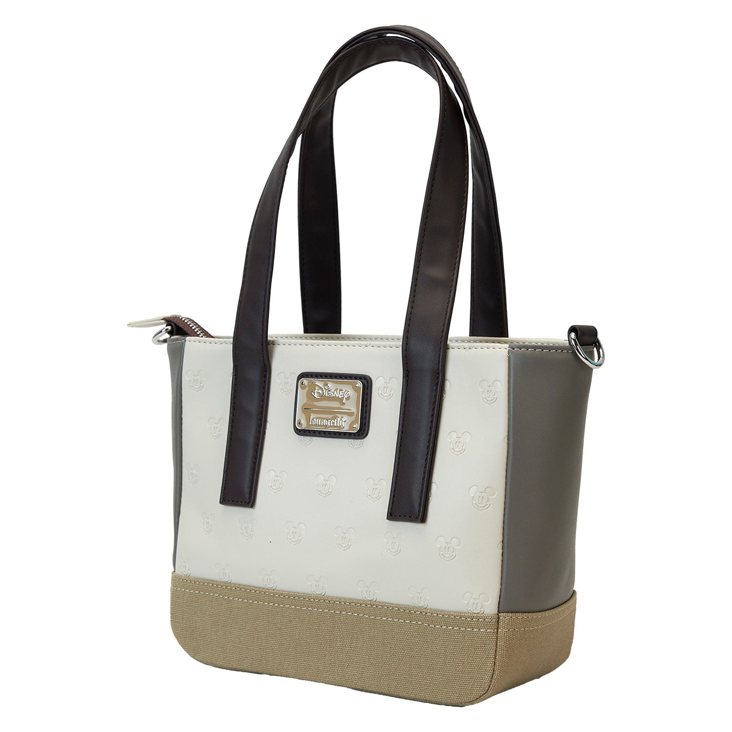 Loungefly x Disney Mickey And Friends Faux Leather And Canvas Mini Tote Bag - GeekCore