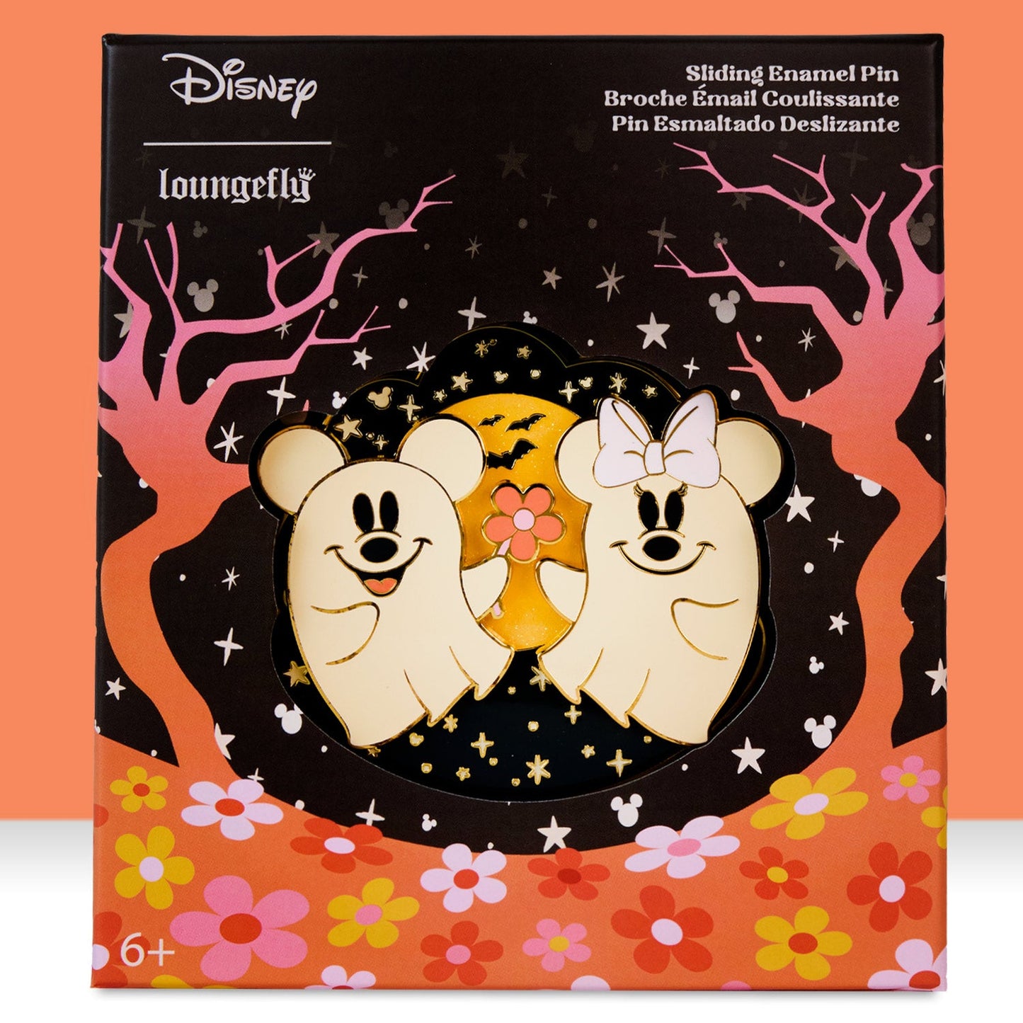Loungefly x Disney Mickey and Friends Halloween Glow In The Dark Sliding 3" Collector Box Pin - GeekCore