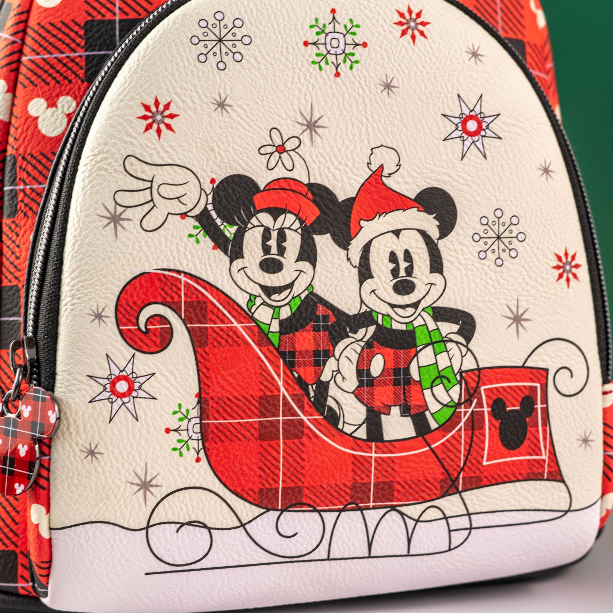 Loungefly x Disney Mickey and Minnie Christmas Sleigh Mini Backpack - GeekCore