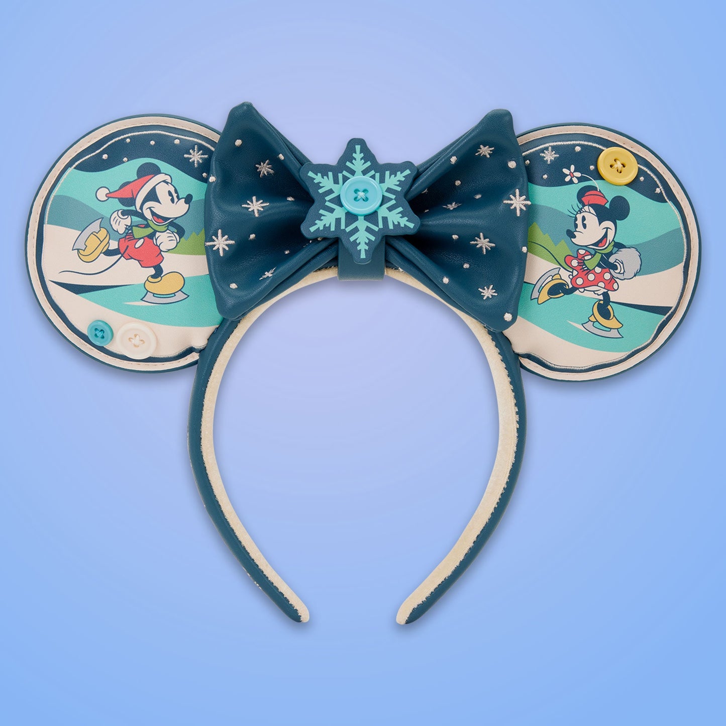 Loungefly x Disney Mickey and Minnie Holiday Ear Headband - GeekCore