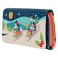 Loungefly x Disney Mickey and Minnie Holiday Flap Wallet - GeekCore