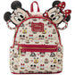 Loungefly x Disney Mickey and Minnie Hot Cocoa AOP Mini Backpack with Headband Combo - GeekCore