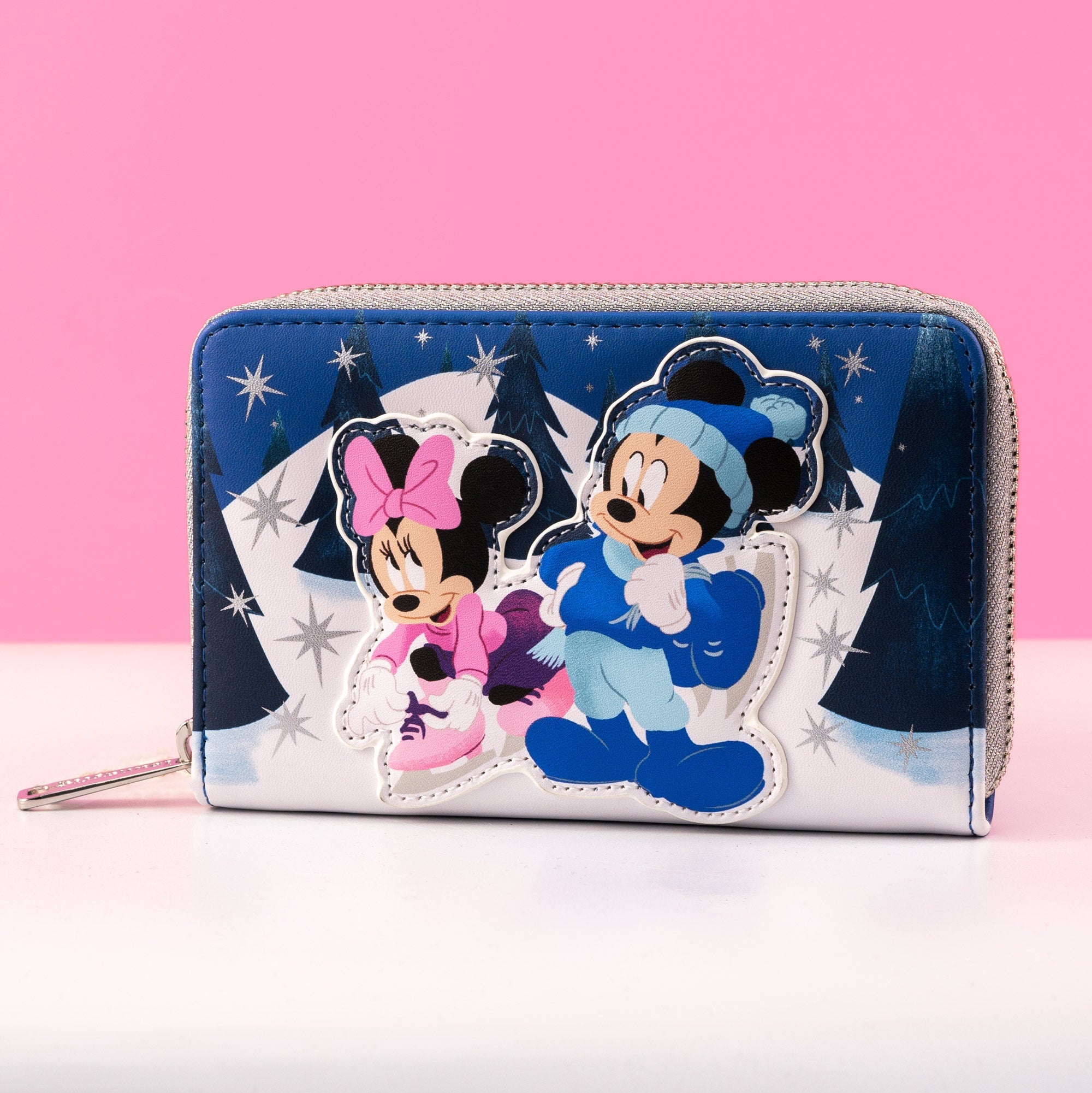 Loungefly x Disney Mickey and Minnie Mouse Winter Ice Skating Wallet - GeekCore