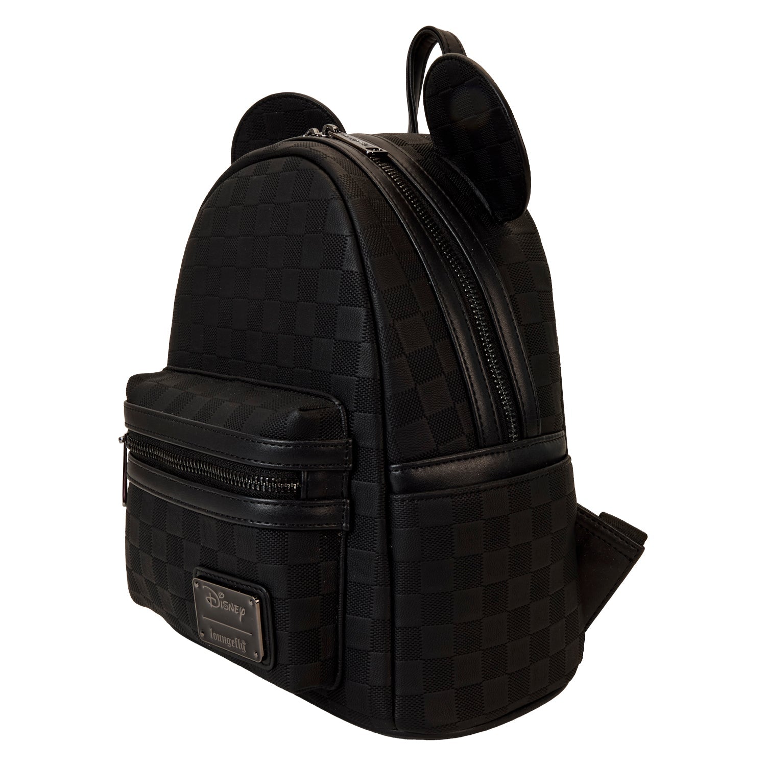 Loungefly x Disney Mickey Ear Black Damier Mini Backpack - GeekCore