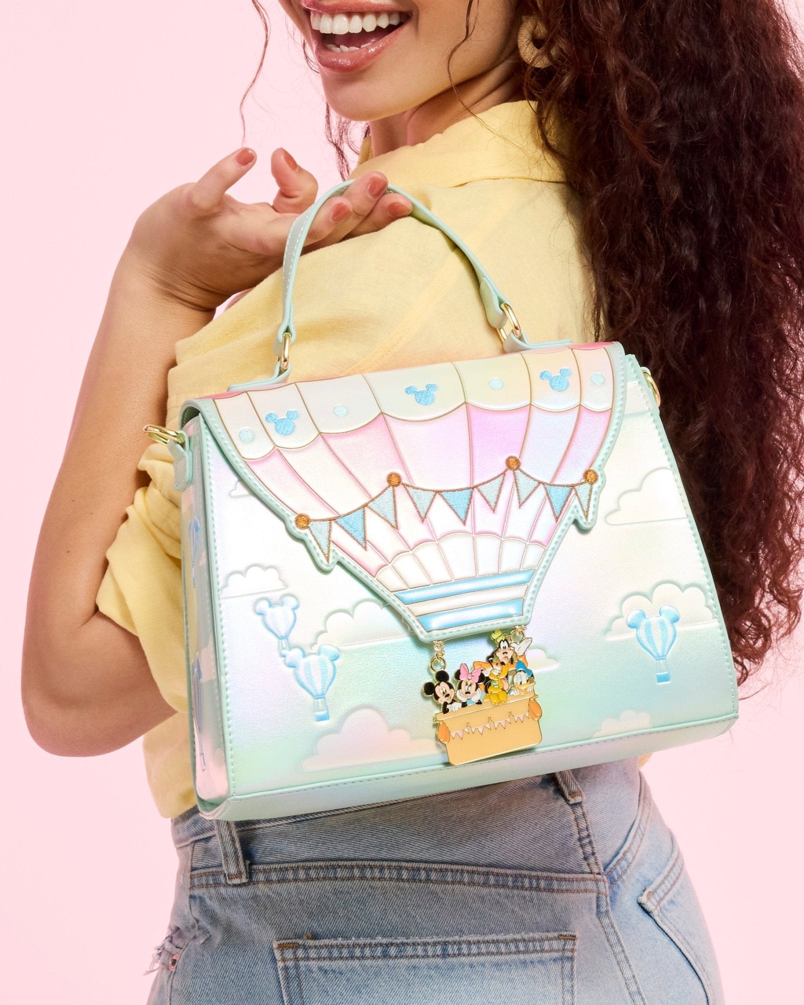 Loungefly x Disney Mickey & Friends Hot Air Balloon Crossbody Bag - GeekCore