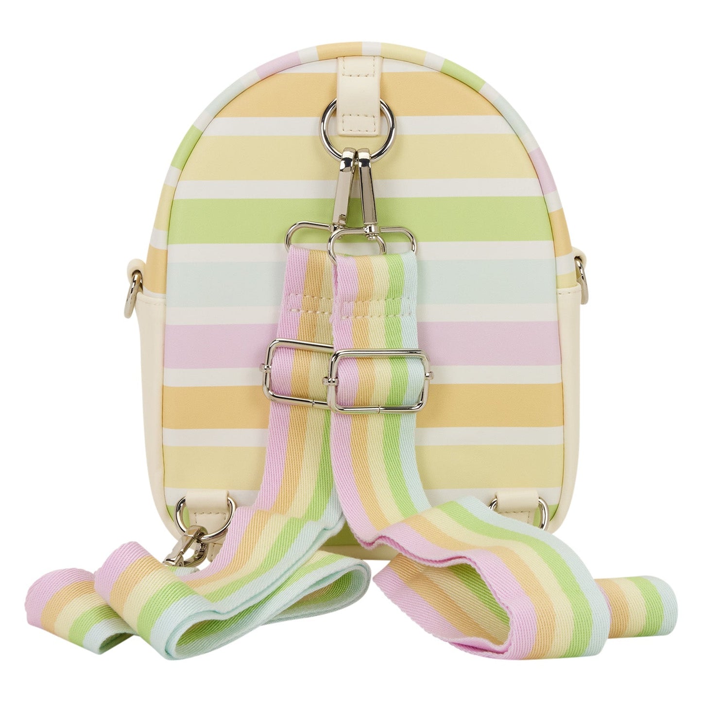 Loungefly x Disney Mickey & Friends Rainbow Stripes Convertible Mini Backpack - GeekCore