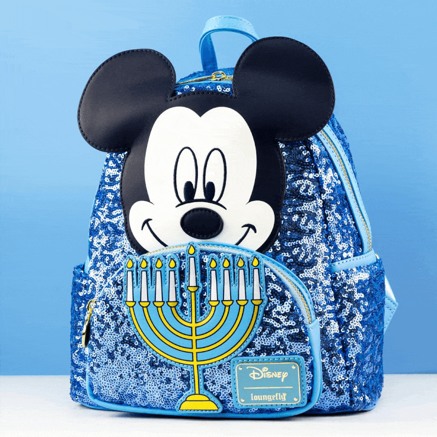 Loungefly x Disney Mickey Happy Hanukkah Menorah Mini Backpack - GeekCore