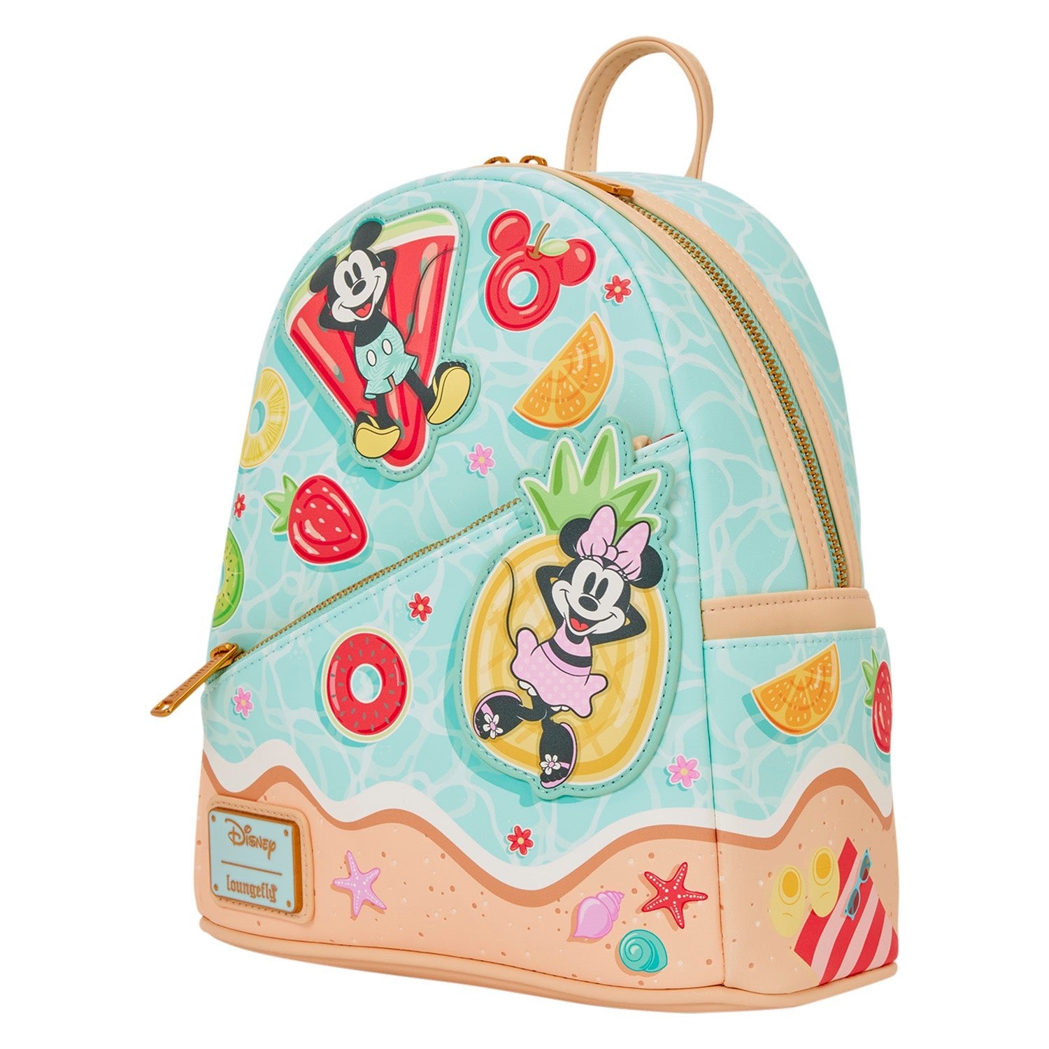 Loungefly x Disney Mickey & Minnie Beach Fun Mini Backpack - GeekCore