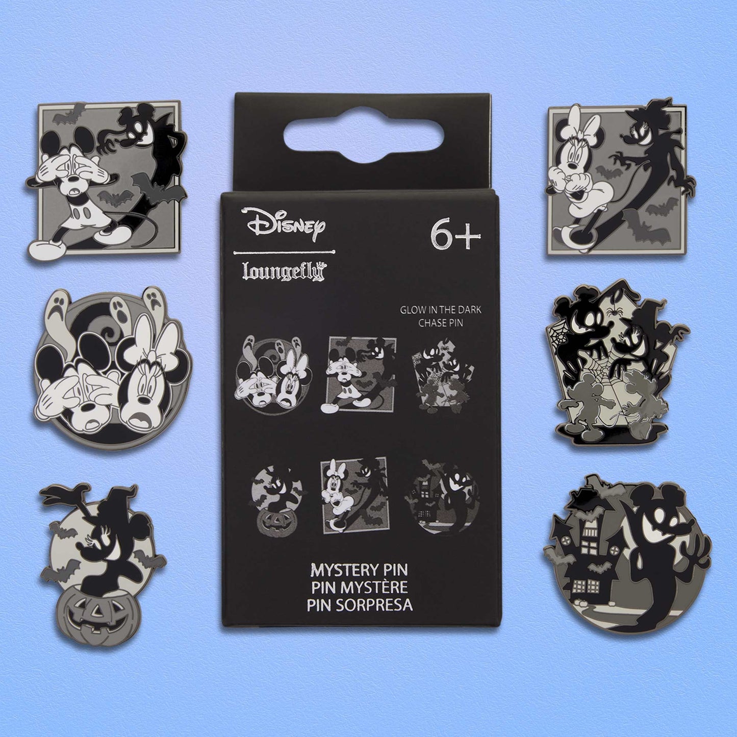Loungefly x Disney Mickey & Minnie Ghost Mystery Box Pin - GeekCore