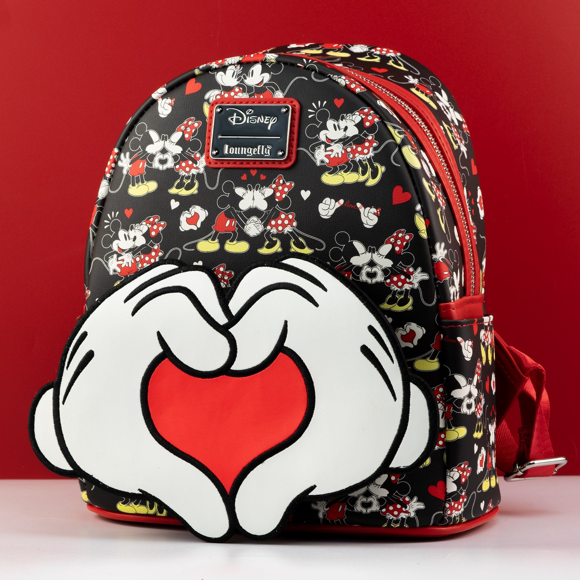 Loungefly x Disney Mickey Minnie Mouse Heart Hands Mini Backpack - GeekCore