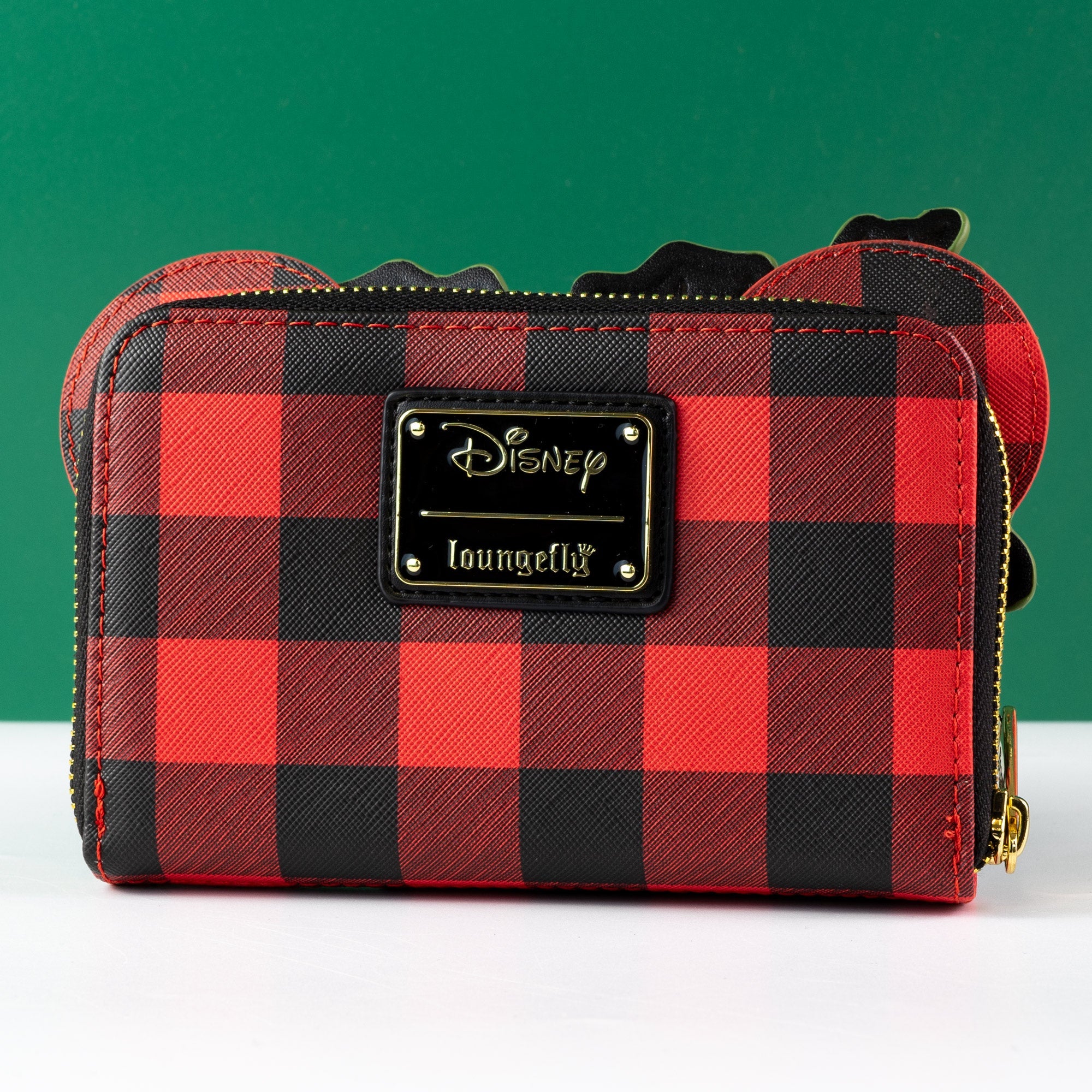 Loungefly x Disney Mickey Mouse Christmas Mistletoe Plaid Wallet - GeekCore