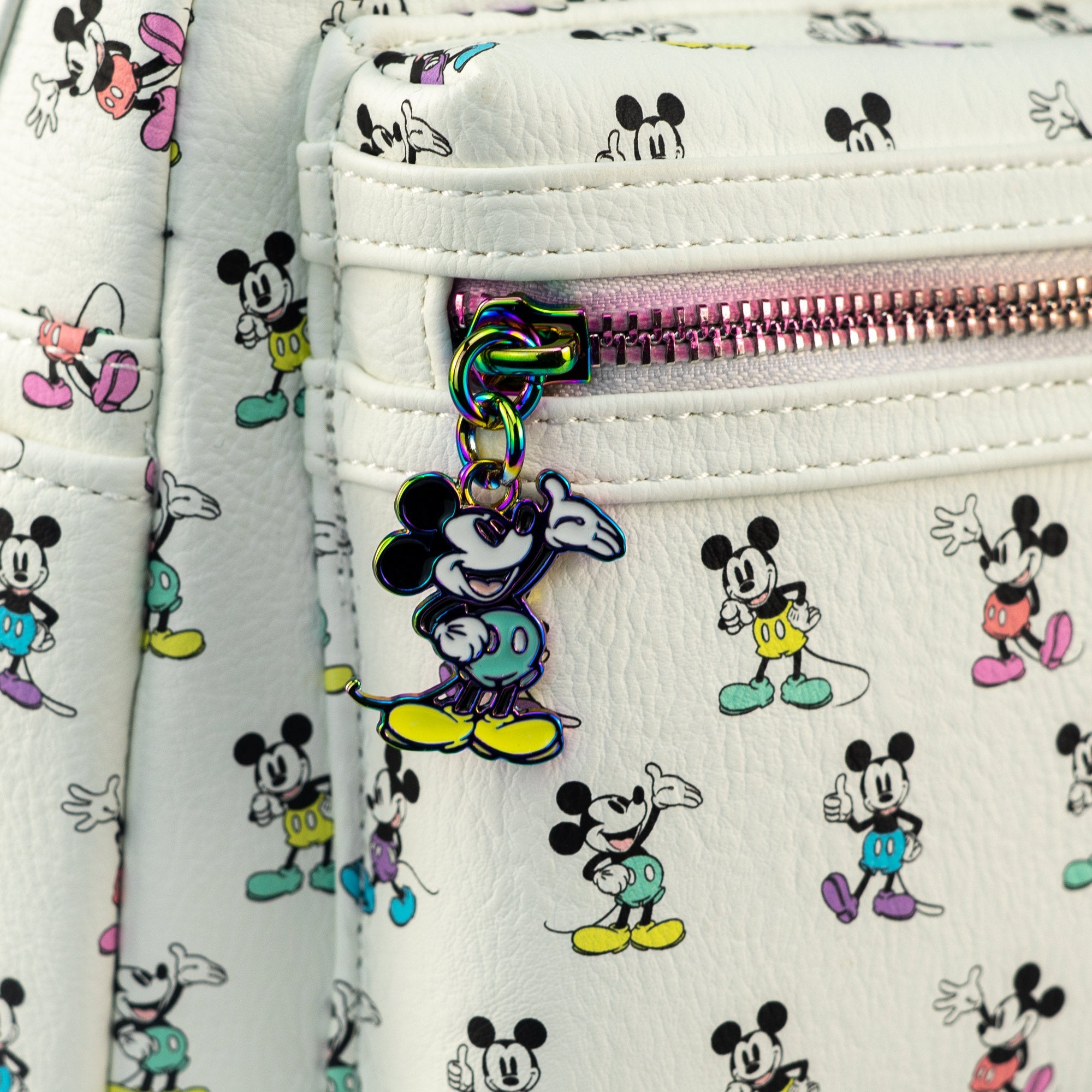 Loungefly x Disney Mickey Mouse Pastel Rainbow Poses Mini Backpack - GeekCore