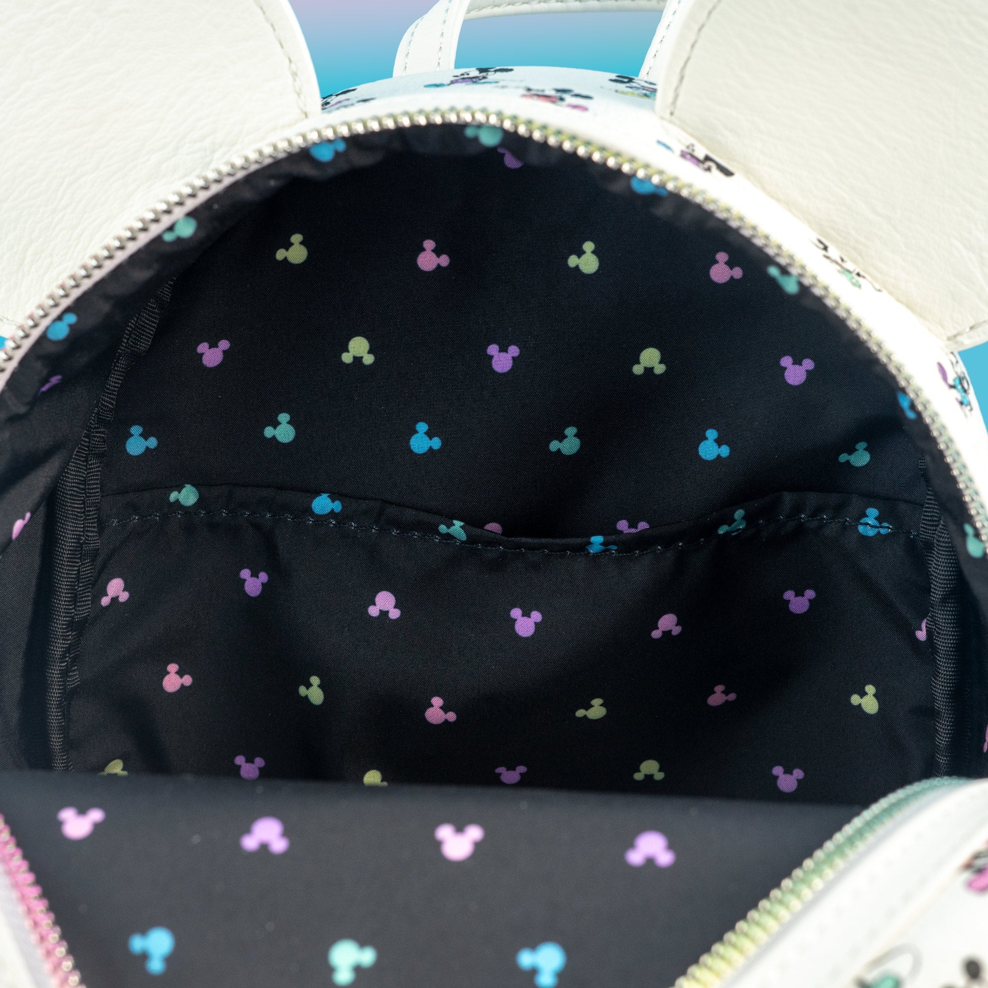 Loungefly x Disney Mickey Mouse Pastel Rainbow Poses Mini Backpack - GeekCore