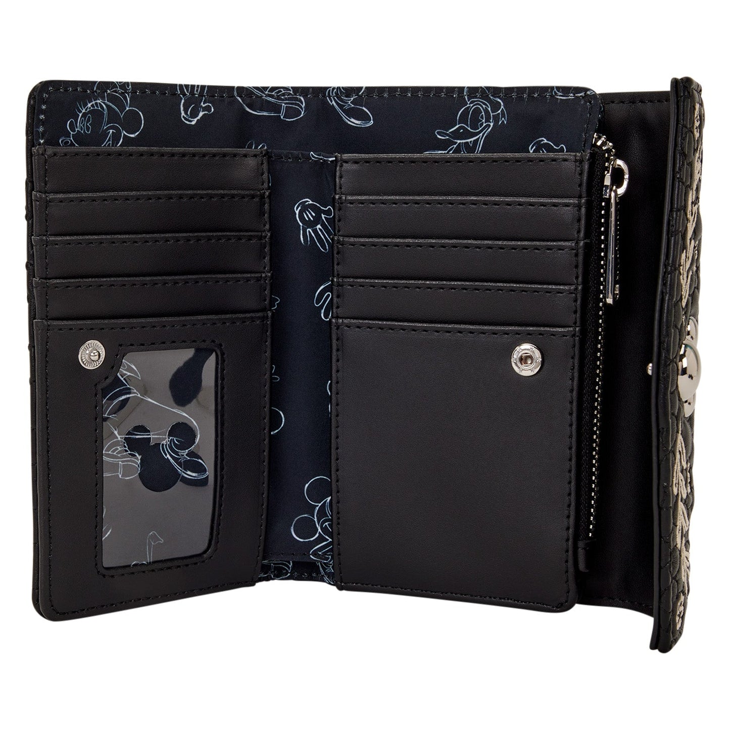 Loungefly x Disney Mickey Mouse Quilted Floral Flap Wallet - GeekCore