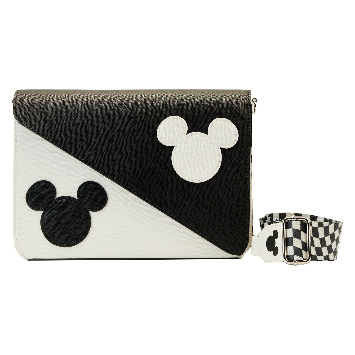 Loungefly x Disney Mickey Y2K Black and White Crossbody Bag - GeekCore