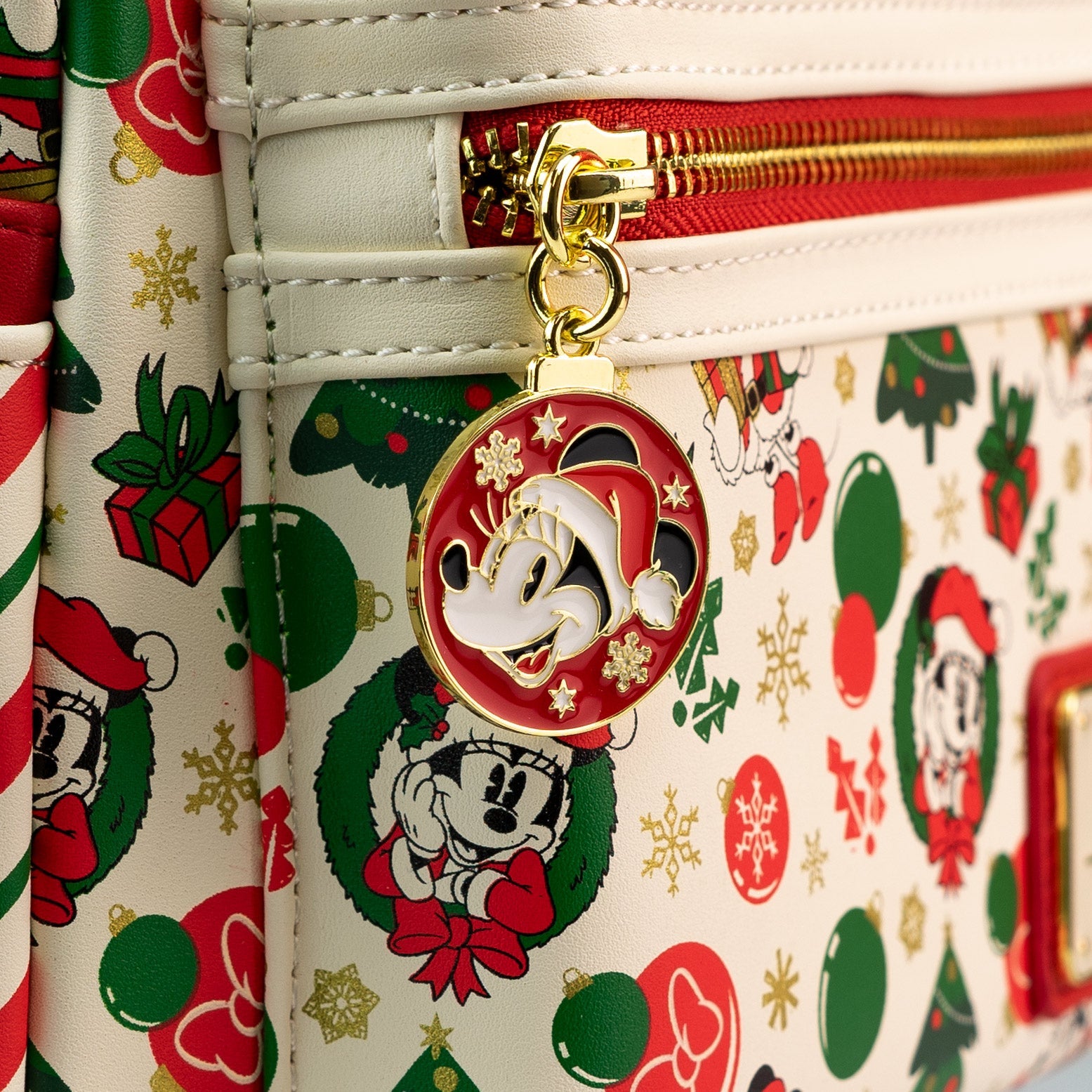 Loungefly x Disney Minnie Claus with Sequin Bow Mini Backpack - GeekCore