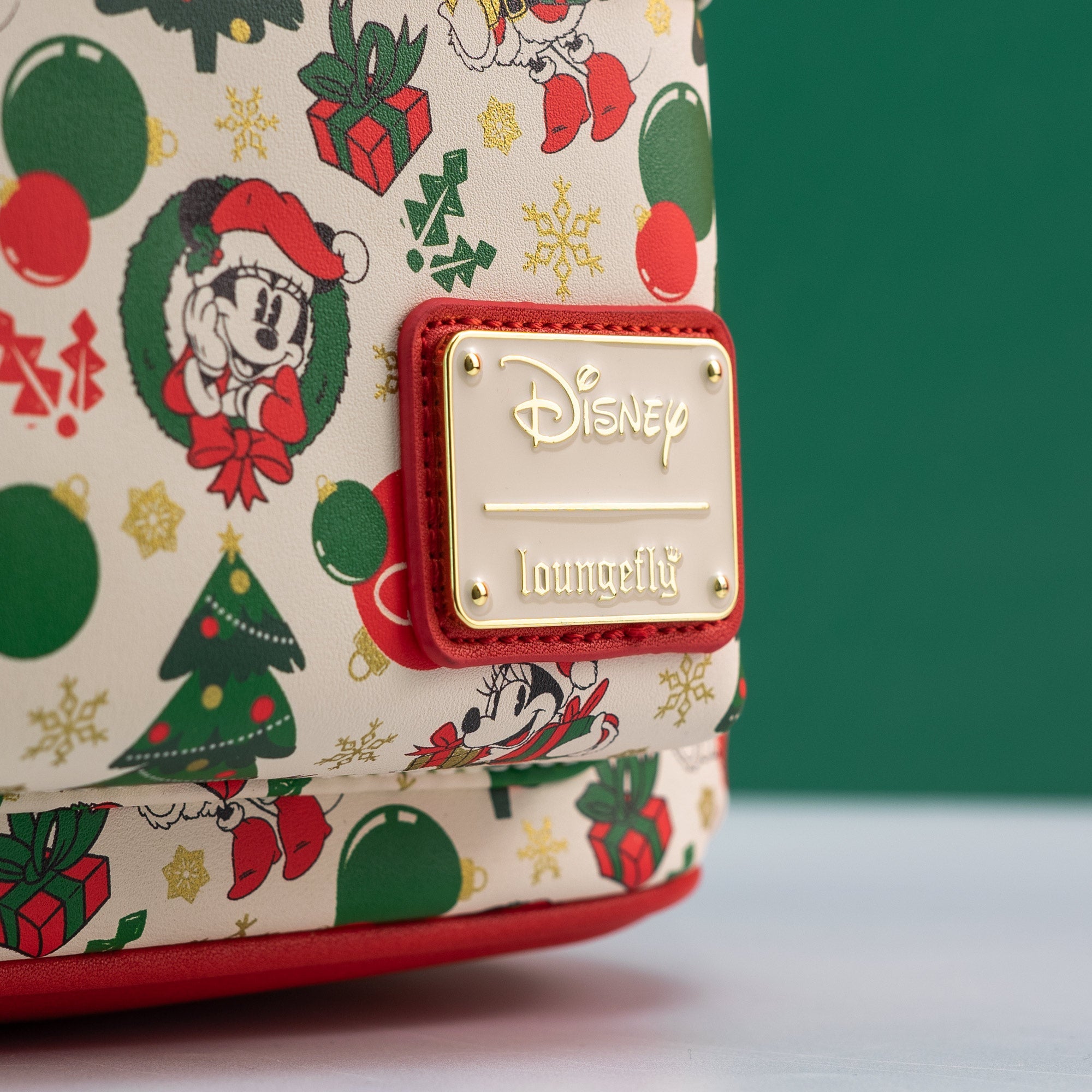 Loungefly x Disney Minnie Claus with Sequin Bow Mini Backpack - GeekCore