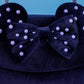 Loungefly x Disney Minnie Cosplay Navy Velvet with Pearls Handbag - GeekCore