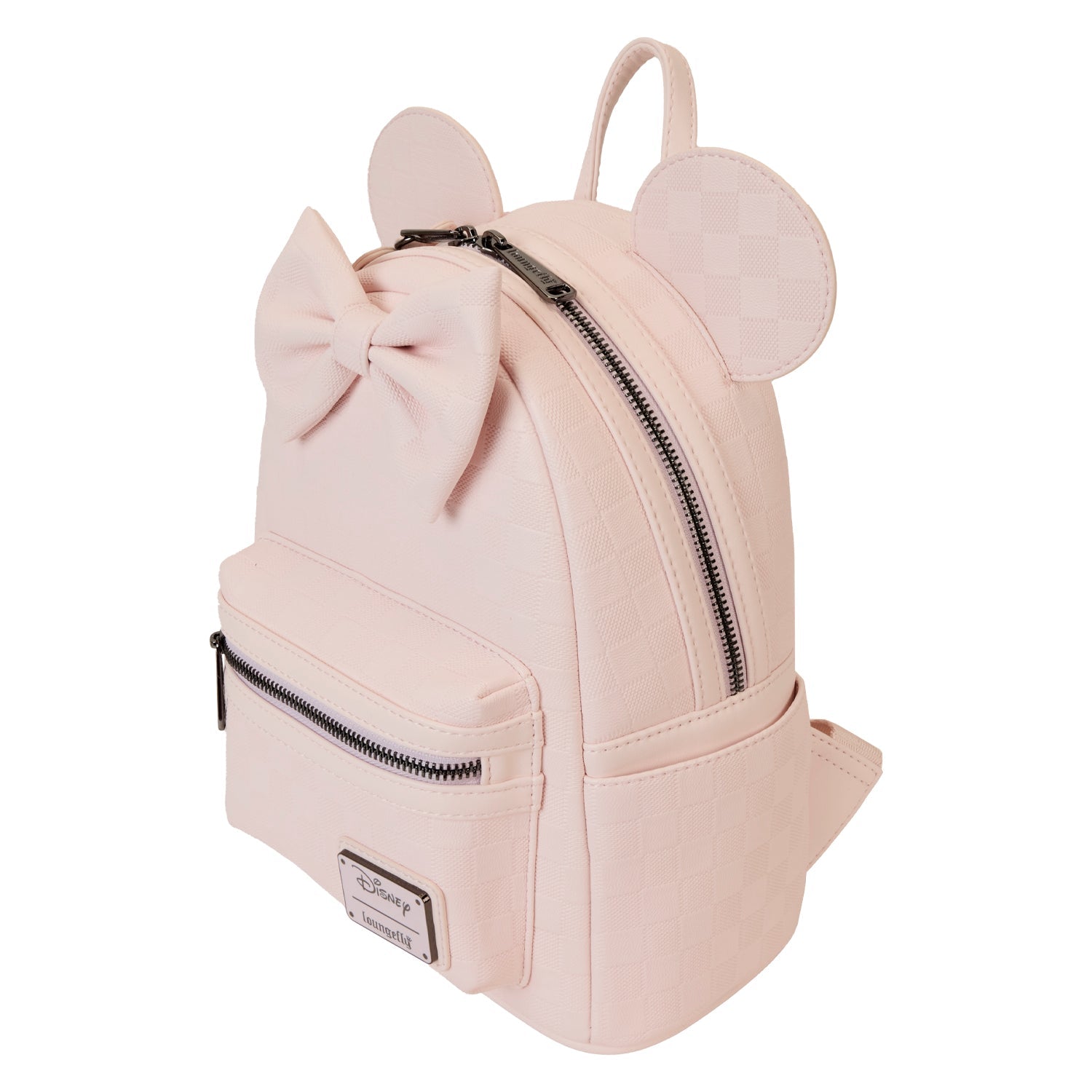 Loungefly x Disney Minnie Ear Pink Damier Mini Backpack - GeekCore