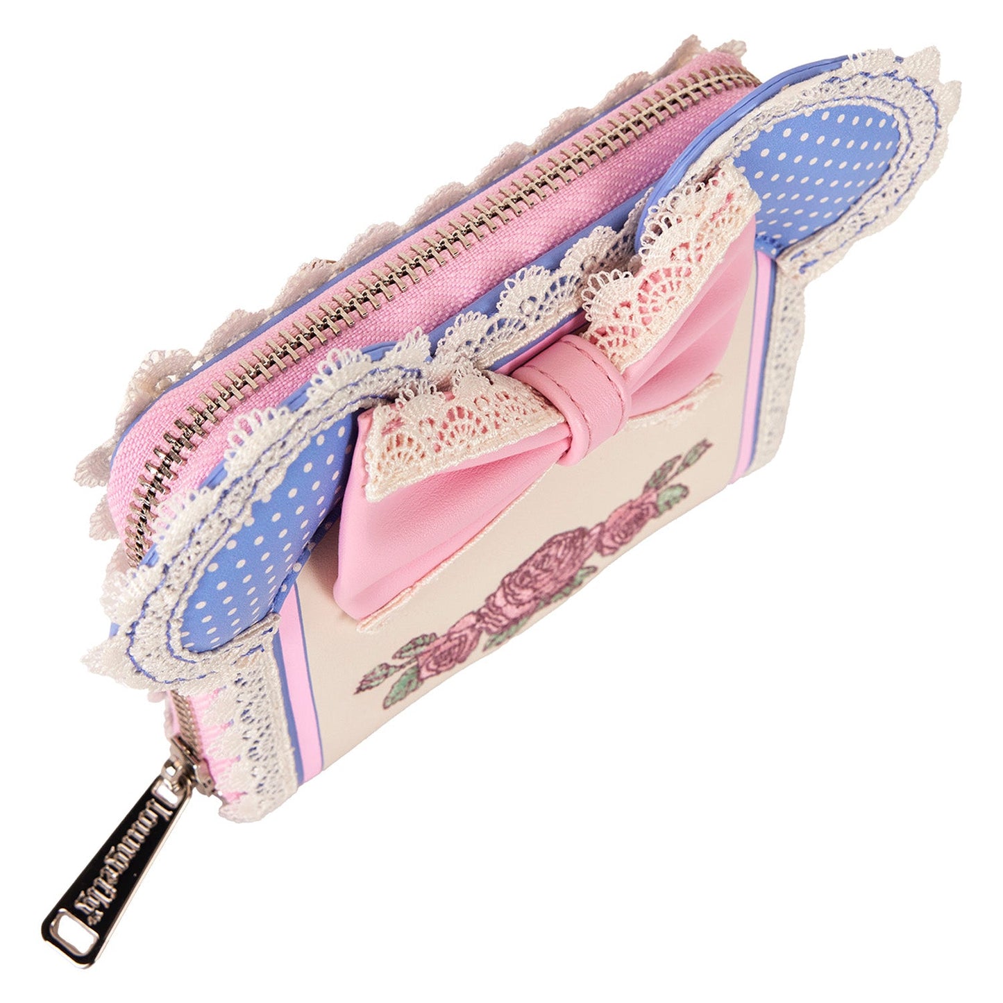 Loungefly x Disney Minnie Floral and Lace Ears Zip Around Wallet - GeekCore