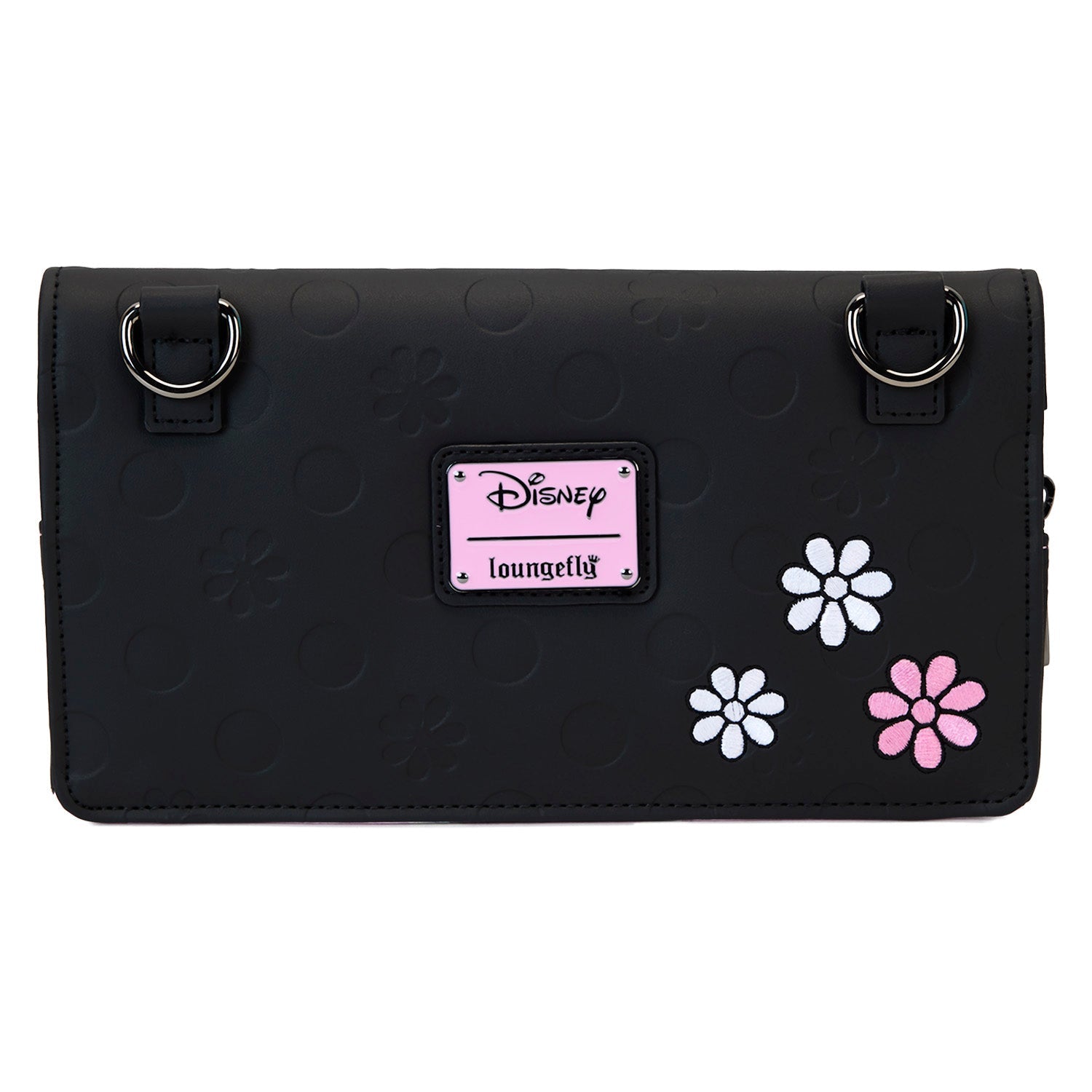 Loungefly x Disney Minnie Floral Rock the Dots Clutch Crossbody Bag - GeekCore