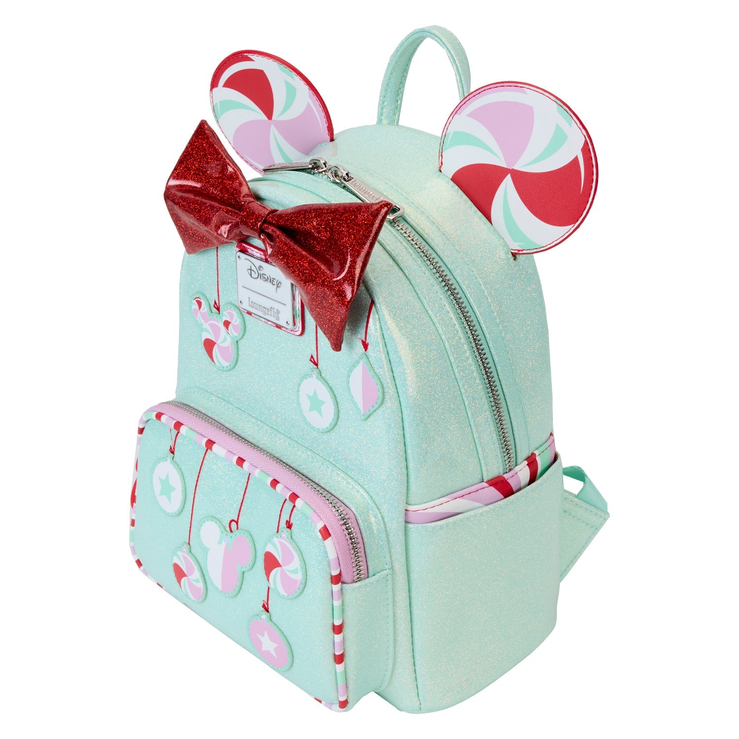 Loungefly x Disney Minnie Holiday Peppermint Ornaments Mini Backpack - GeekCore