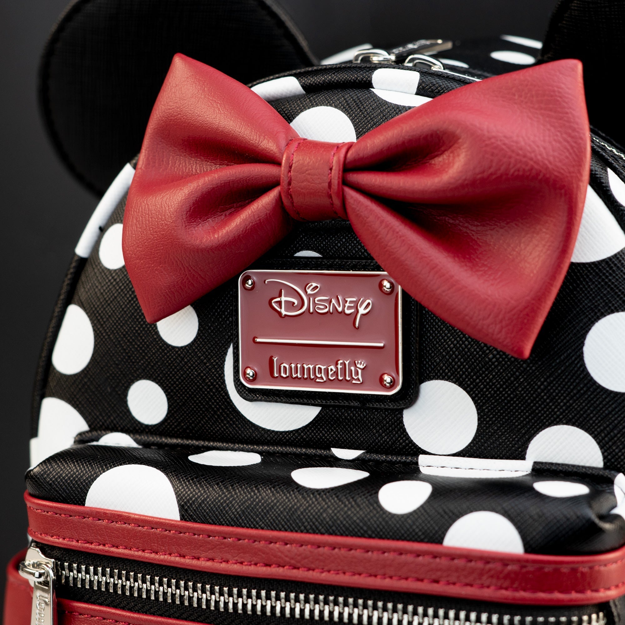 Loungefly x Disney Minnie Mouse Black Polka Dot Mini Backpack - GeekCore