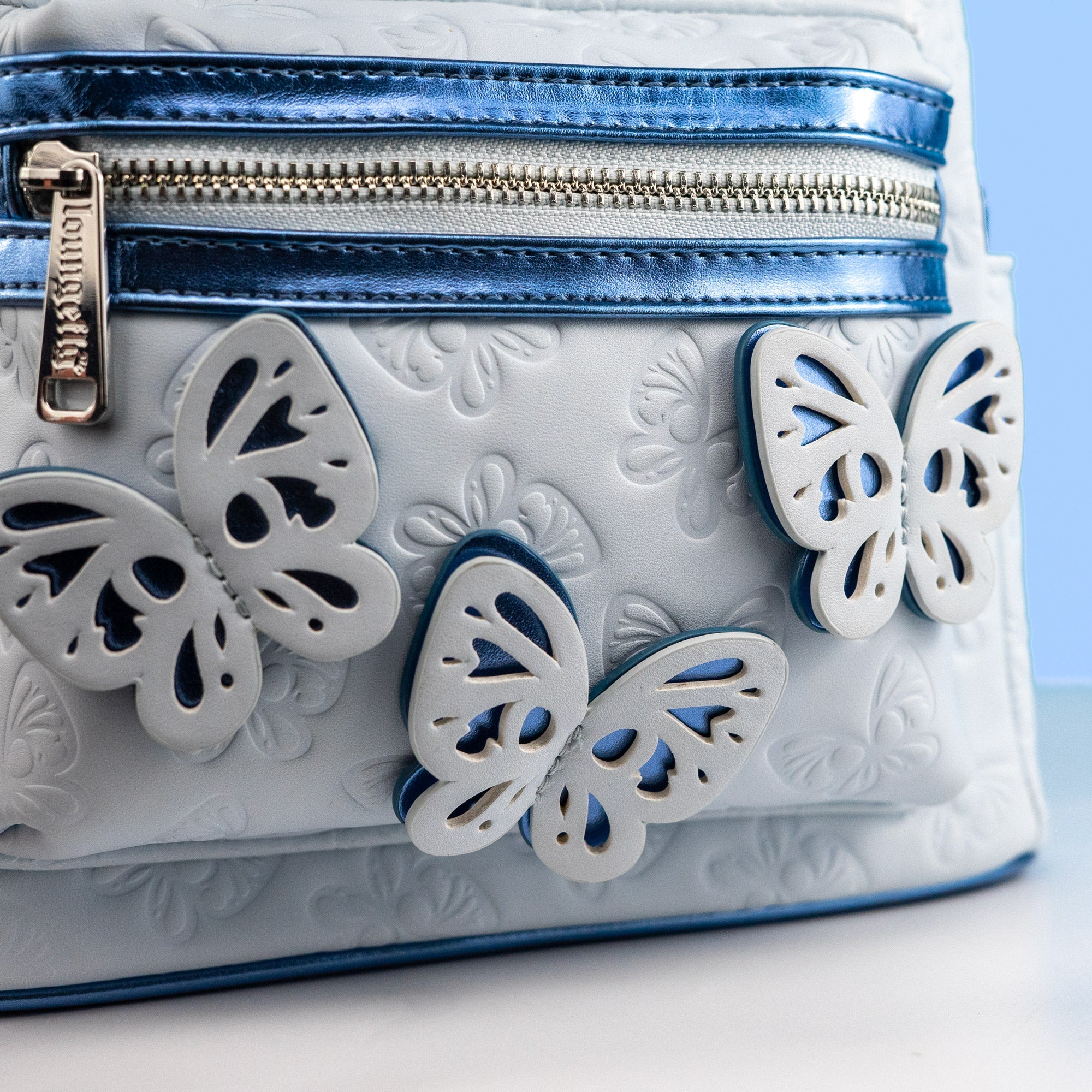 Loungefly x Disney Minnie Mouse Blue Butterfly Mini Backpack - GeekCore