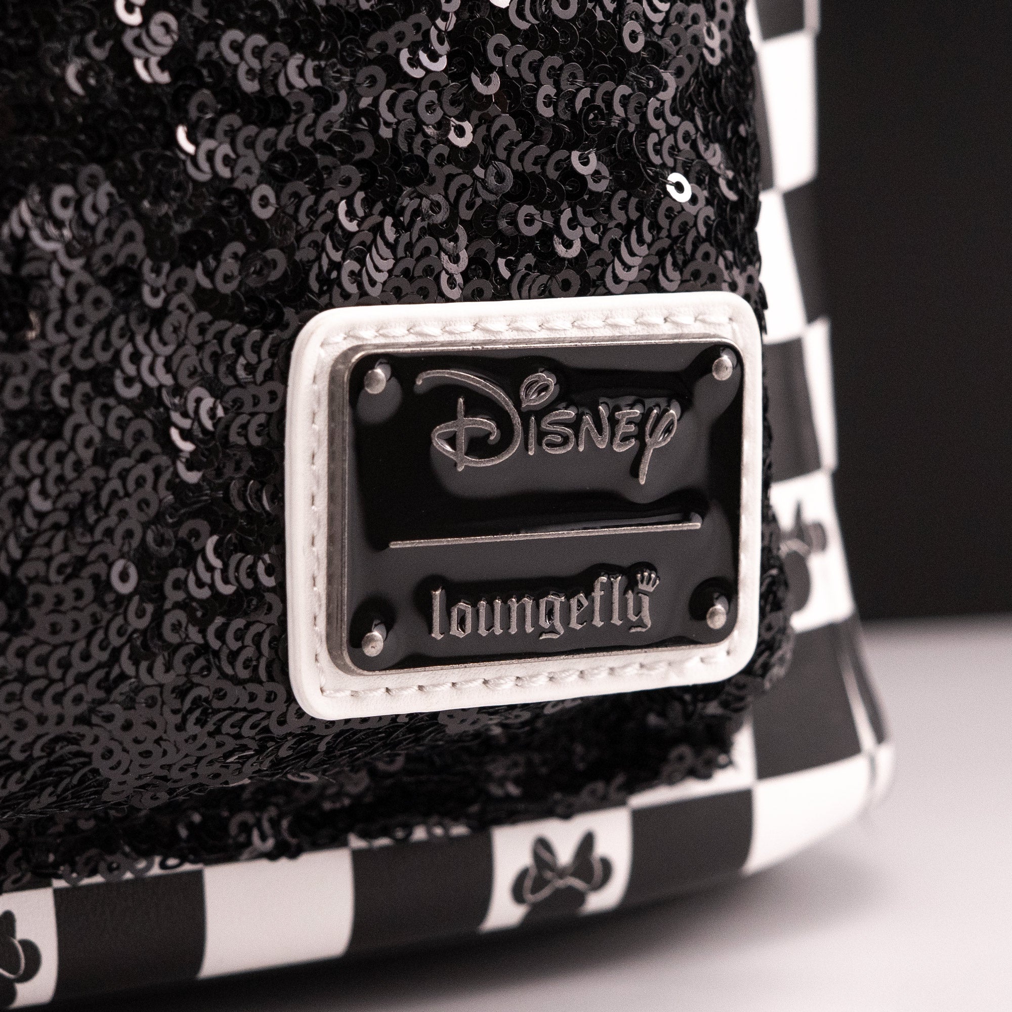 Loungefly x Disney Minnie Mouse Checkerboard Sequin Mini Backpack - GeekCore