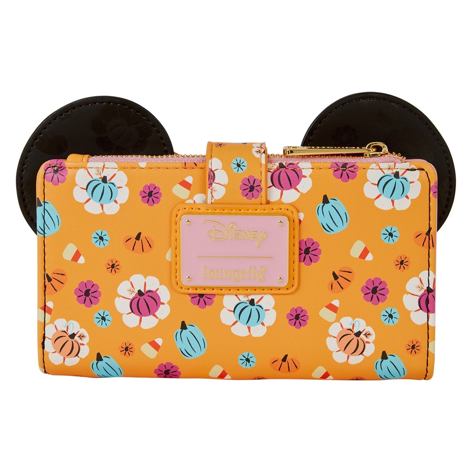 Loungefly x Disney Minnie Mouse Floral Pumpkin Wallet - GeekCore
