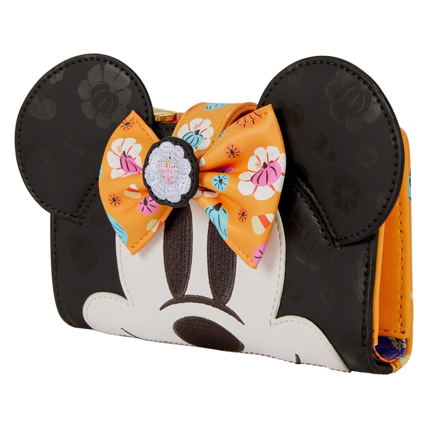 Loungefly x Disney Minnie Mouse Floral Pumpkin Wallet - GeekCore