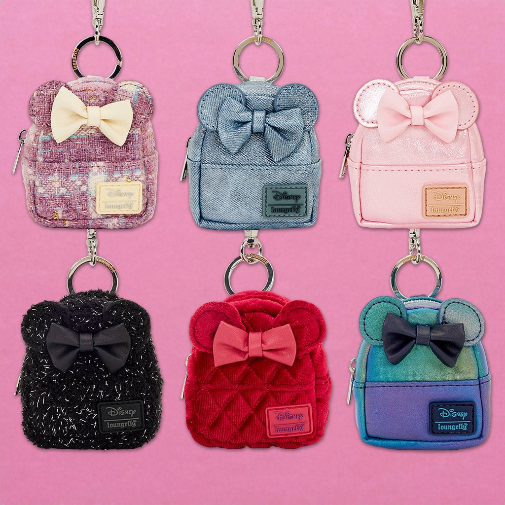 Loungefly x Disney Minnie Mouse Glitter Mystery Mini Backpack Bag Charms - GeekCore