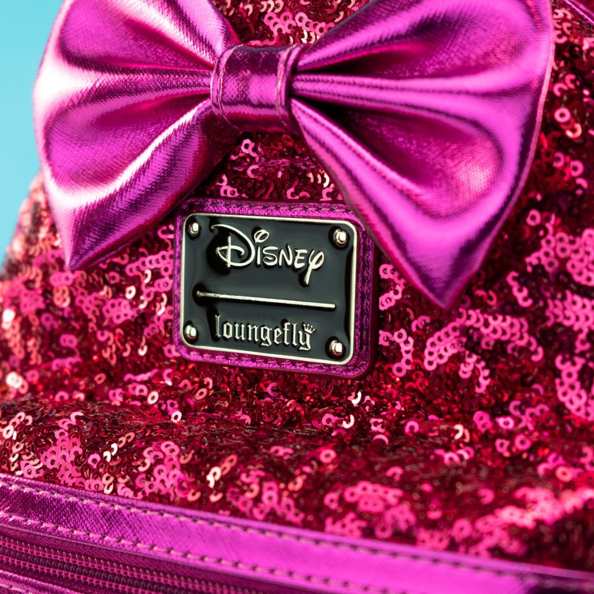 Loungefly x Disney Minnie Mouse Magenta Sequin Mini Backpack - GeekCore