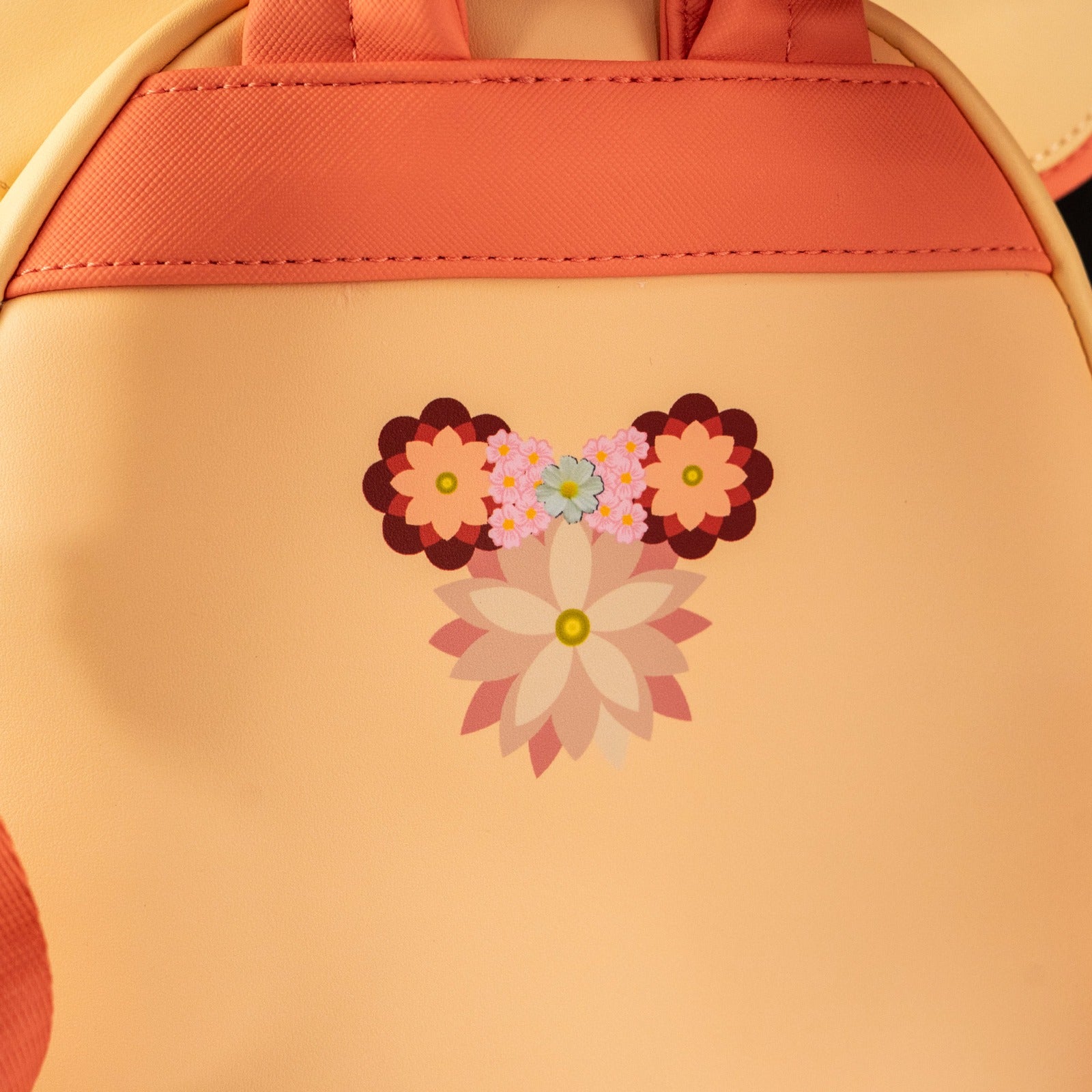 Loungefly x Disney Minnie Mouse Peach Floral Mini Backpack - GeekCore