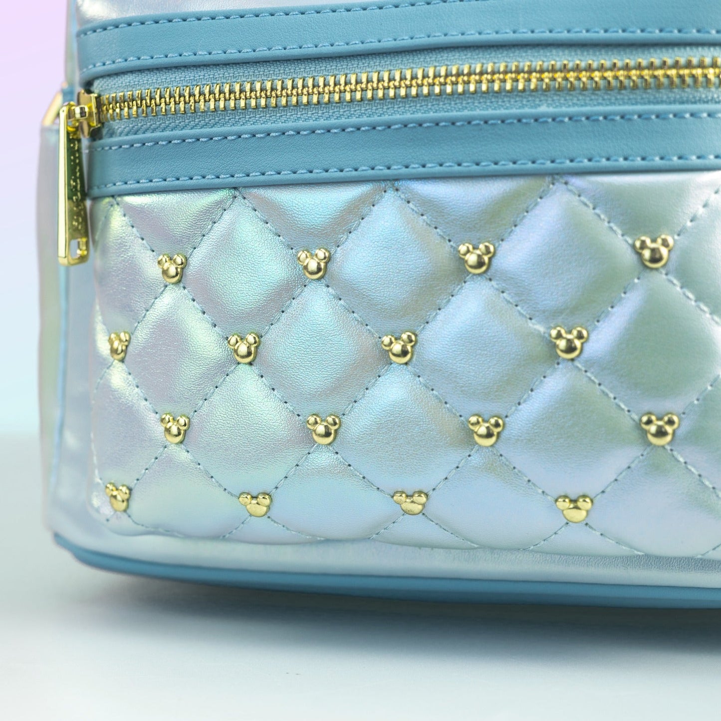 Loungefly x Disney Minnie Mouse Pearlescent Sky Quilted Mini Backpack - GeekCore