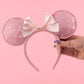 Loungefly x Disney Minnie Mouse Pink Debossed Bows Headband - GeekCore