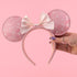 Loungefly x Disney Minnie Mouse Pink Debossed Bows Headband - GeekCore