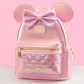 Loungefly x Disney Minnie Mouse Rose Iridescent Quilted Mini Backpack - GeekCore