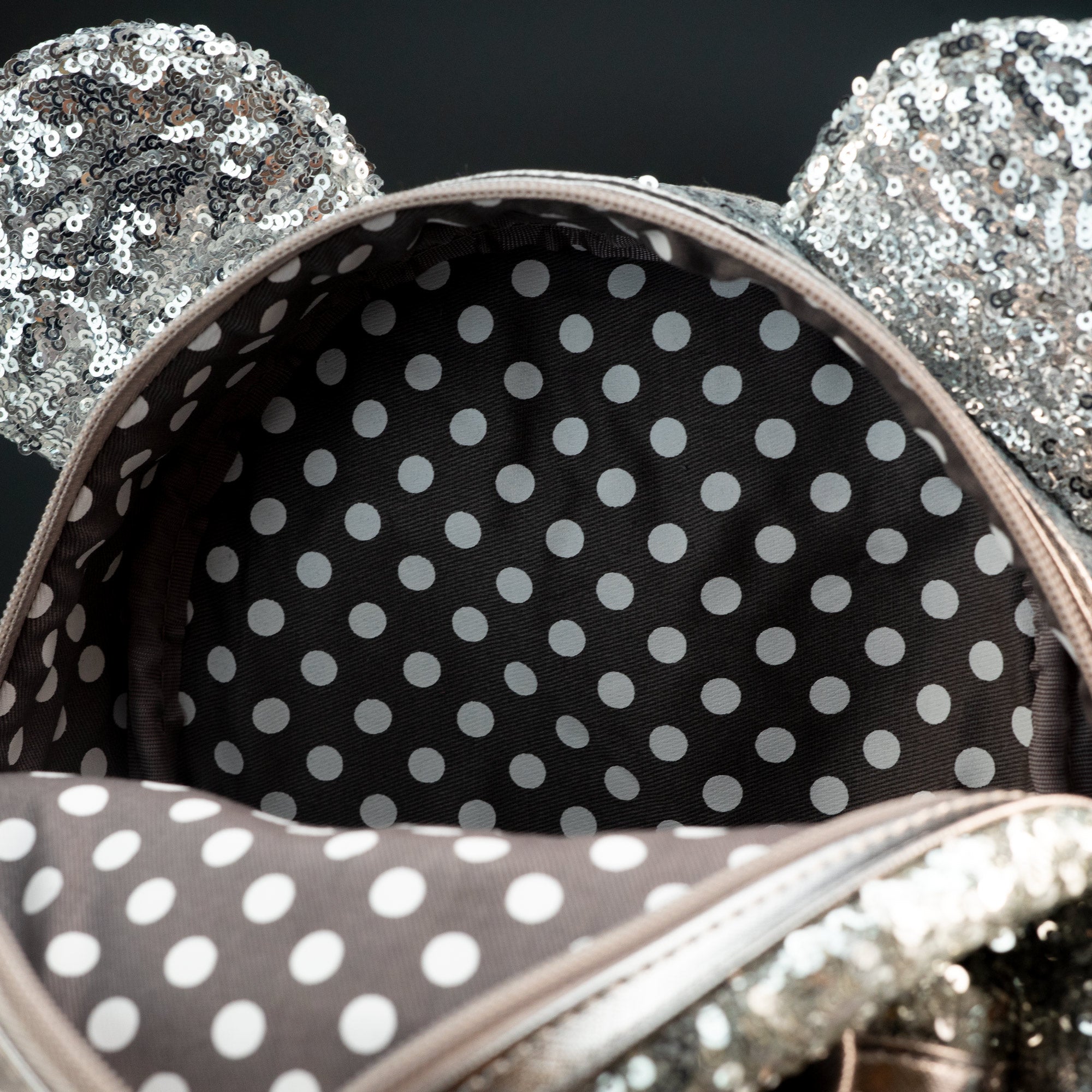 Loungefly x Disney Minnie Mouse Sequin Silver Backpack - GeekCore
