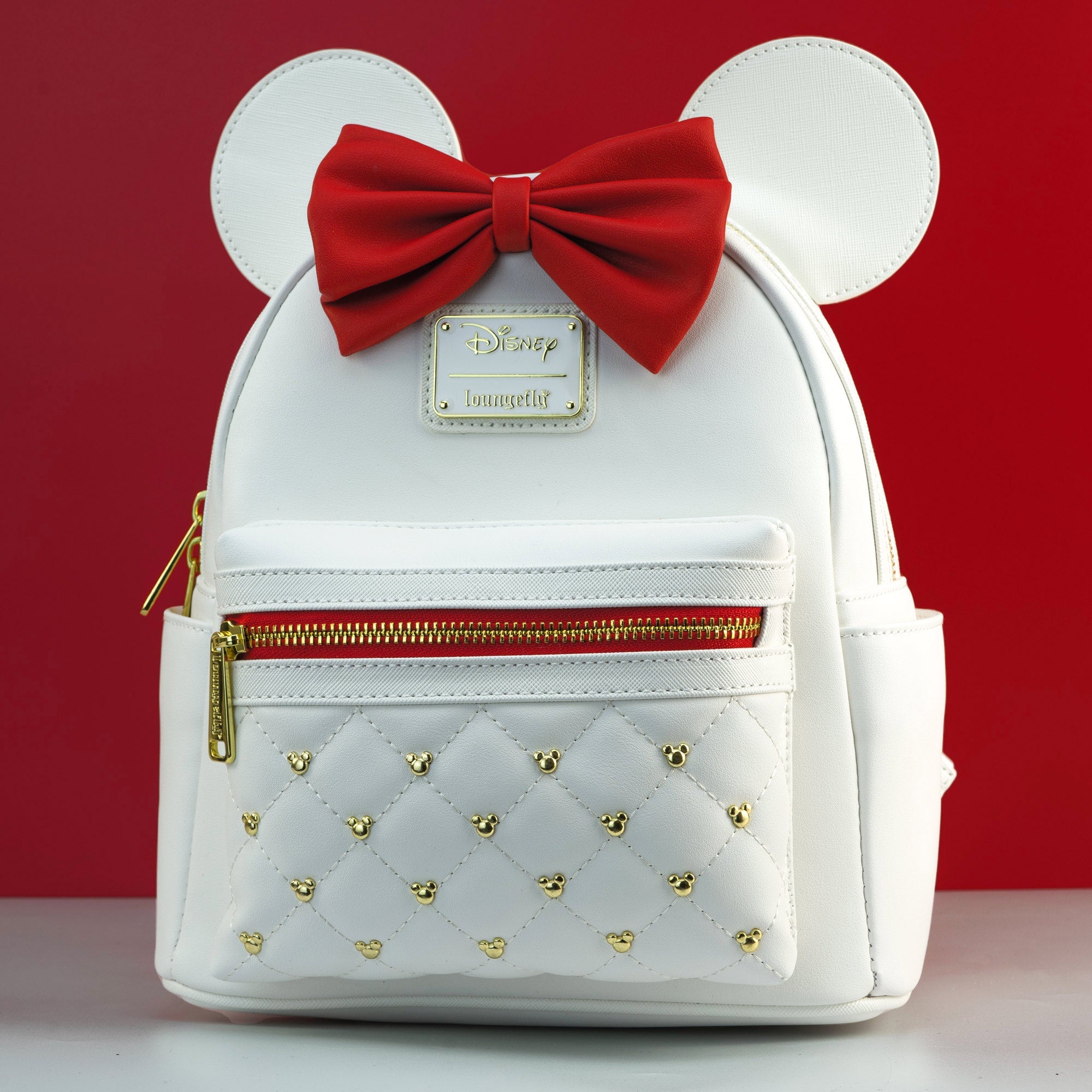 Loungefly x Disney Minnie Mouse White Quilted Mini Backpack - GeekCore