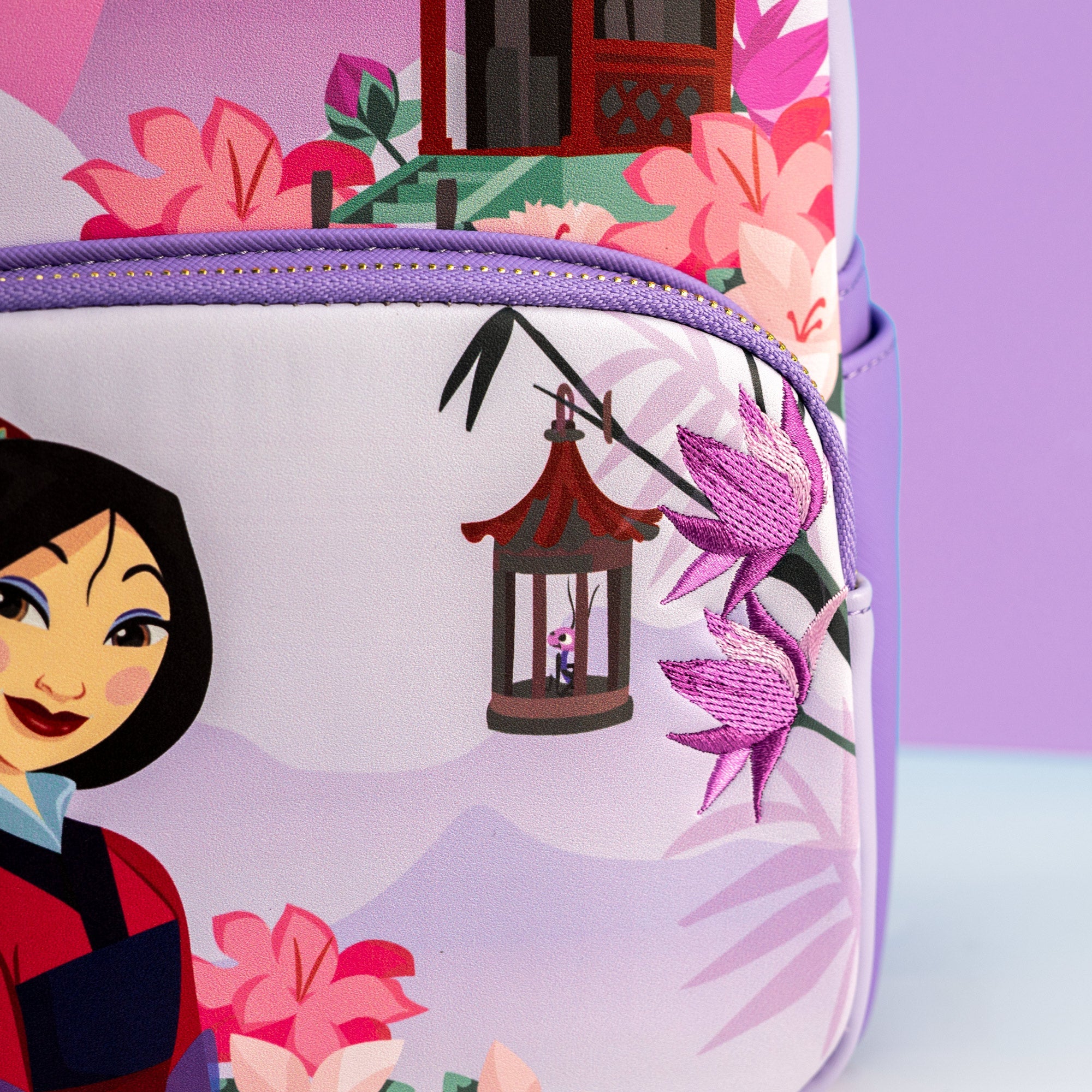 Loungefly x Disney Mulan Floral Mini Backpack - GeekCore