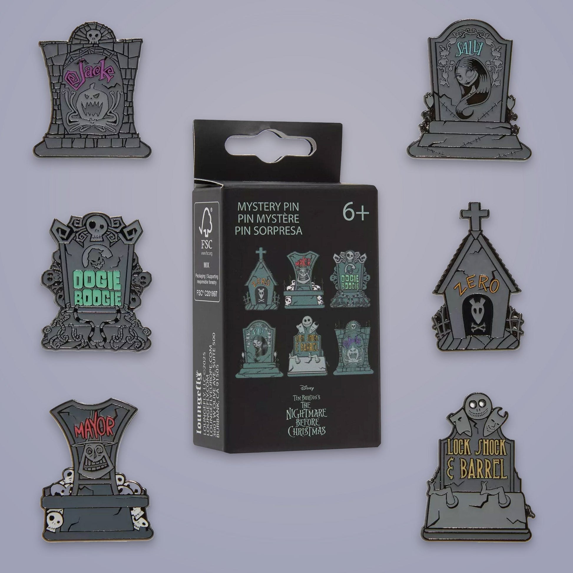 Loungefly x Disney NBC Character Tombstones GITD Mystery Blind Box Pin - GeekCore