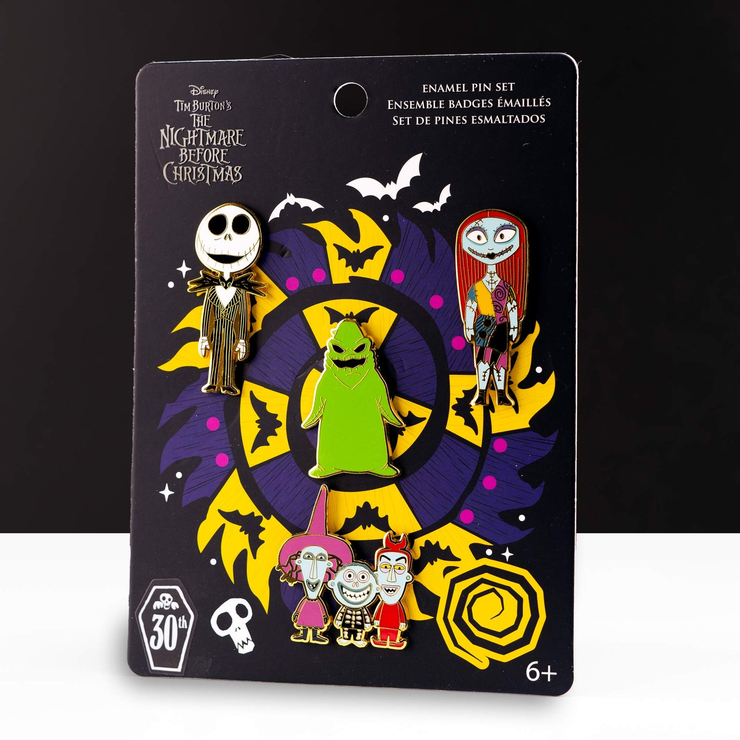 Loungefly x Disney Nightmare Before Christmas 30th Anniversary 4 Piece Pin Set - GeekCore