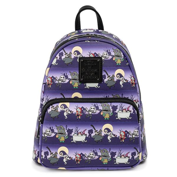 Loungefly x Disney Nightmare Before Christmas All Over Print Mini Backpack - GeekCore